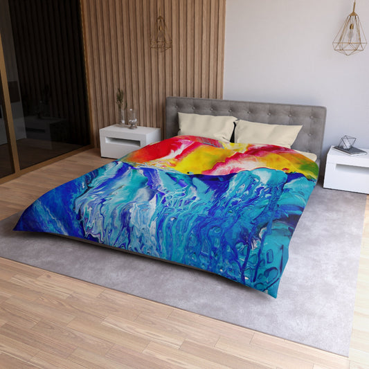 Ocean Duvet Cover or Comforter Artsy bedding Twin Queen King Dorm bedroom blue duvet aqua teal water abstract art beach ocean comforters