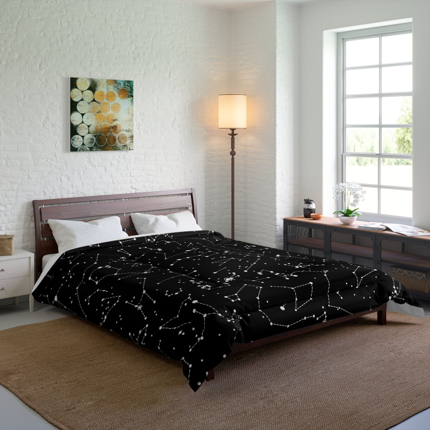 Star Constellations Duvet Cover or Comforter space bedding black duvet Queen twin bedroom stars duvet star constellations bedding