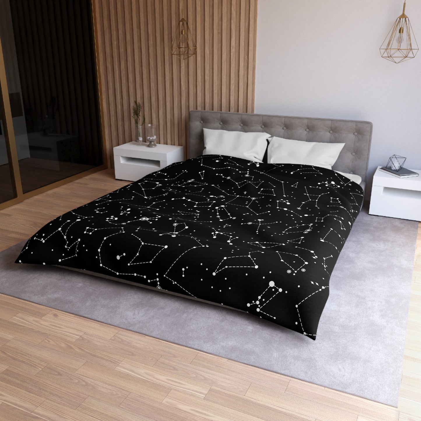 Star Constellations Duvet Cover or Comforter space bedding black duvet Queen twin bedroom stars duvet star constellations bedding