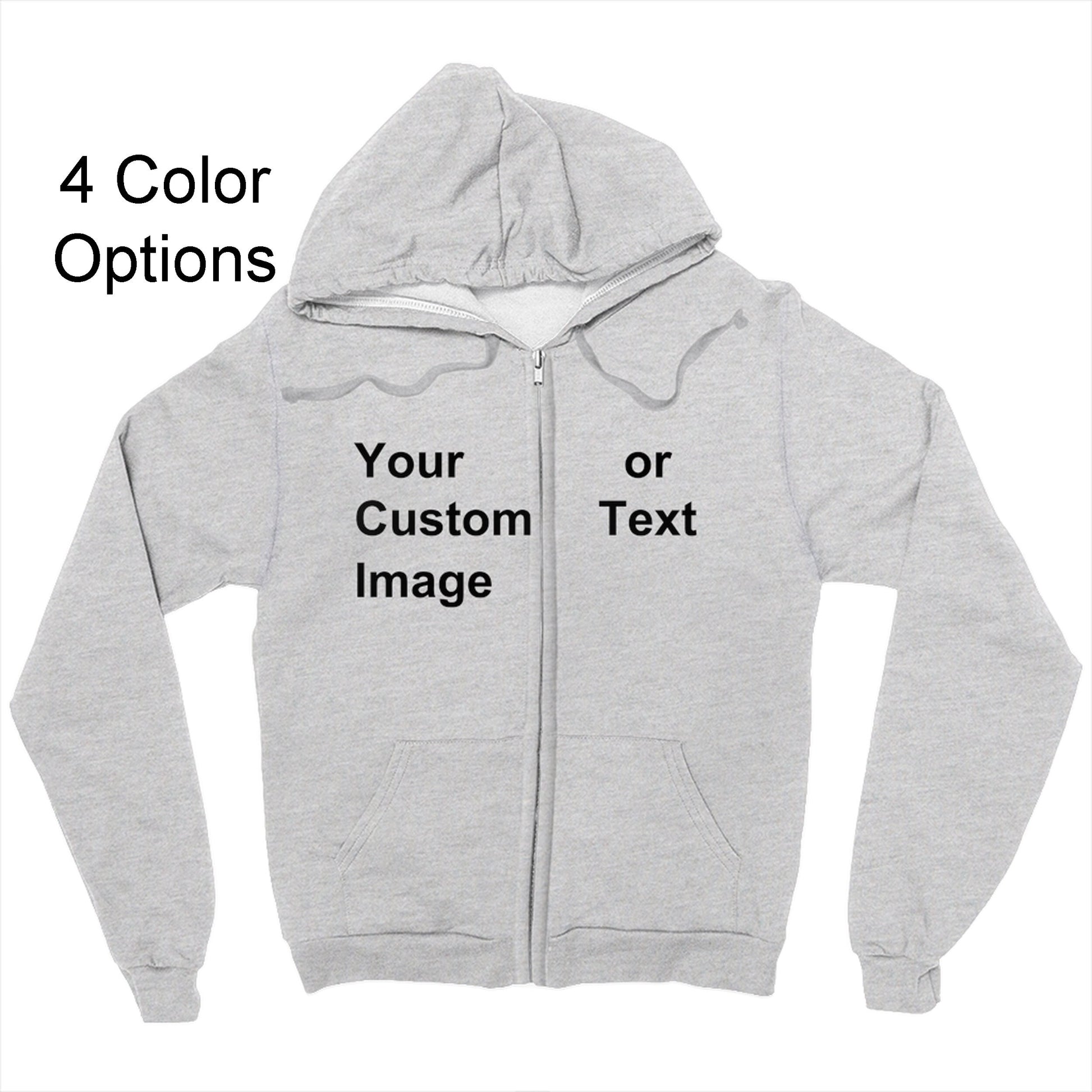Custom Zipper Hoodie custom text hoody custom image zip photo hoodie personalized gift customized gifts personalised hoodies unique gift
