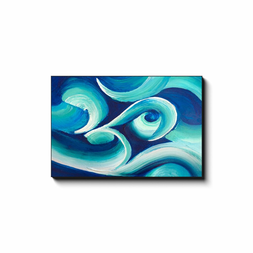 Blue Abstract Canvas Wrap blue artwork