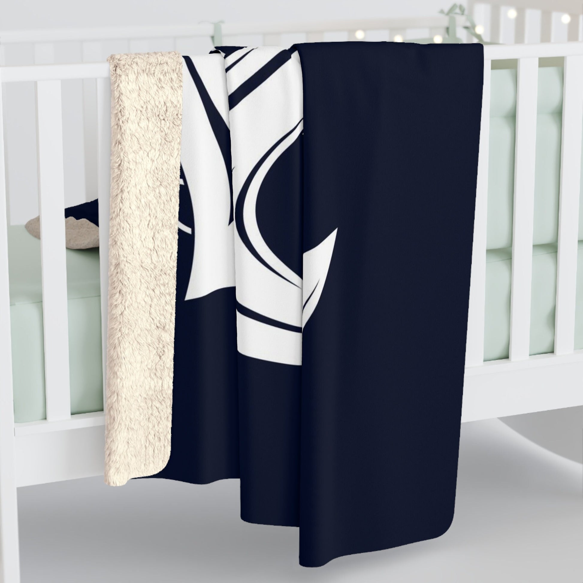 Anchor blanket nautical decor navy white anchors boating blanket sherpa minky throw blanket