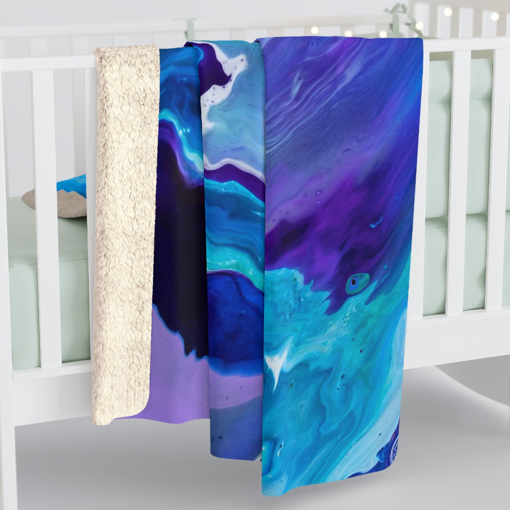 Blue Purple blanket psychadelic blanket ocean throw blanket Colorful Kids Baby Unique Throw Blanket Couch hippy psychedelic soft