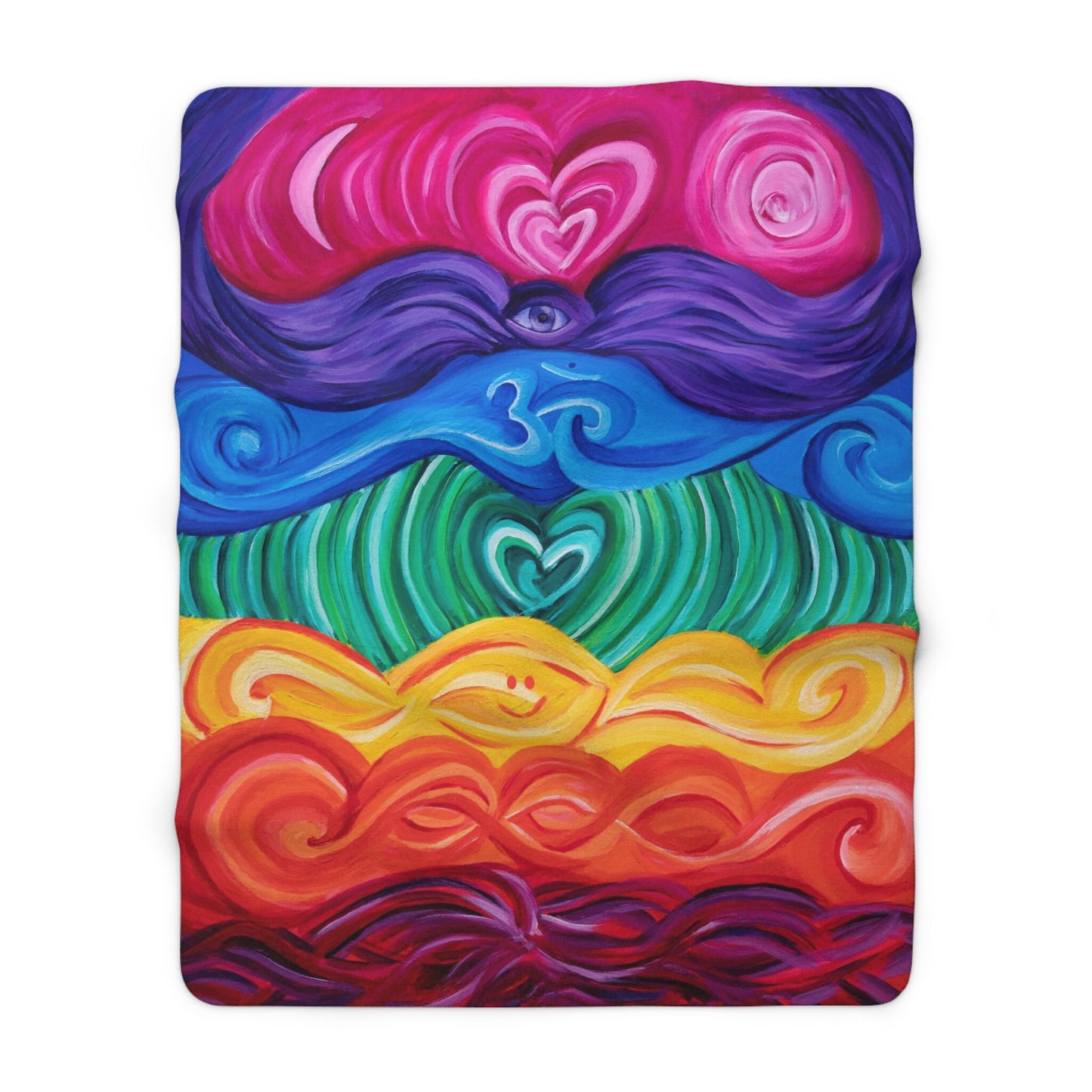 Chakra Blanket Rainbow Spiritual yoga Gift Chakras Colorful blanket Unique Throw Blanket Couch blanket psychadelic soft