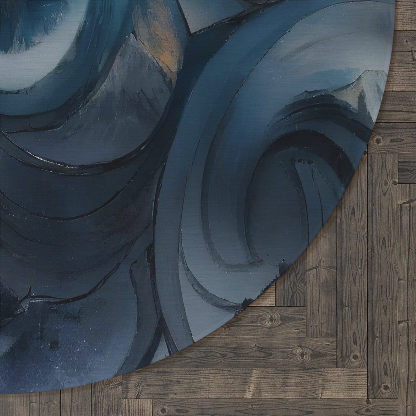 Abstract Art Rug Blue Rugs swirly unique Rugs 2x3 3x5 4x6 5x7 8x10 Large blue grey floormat