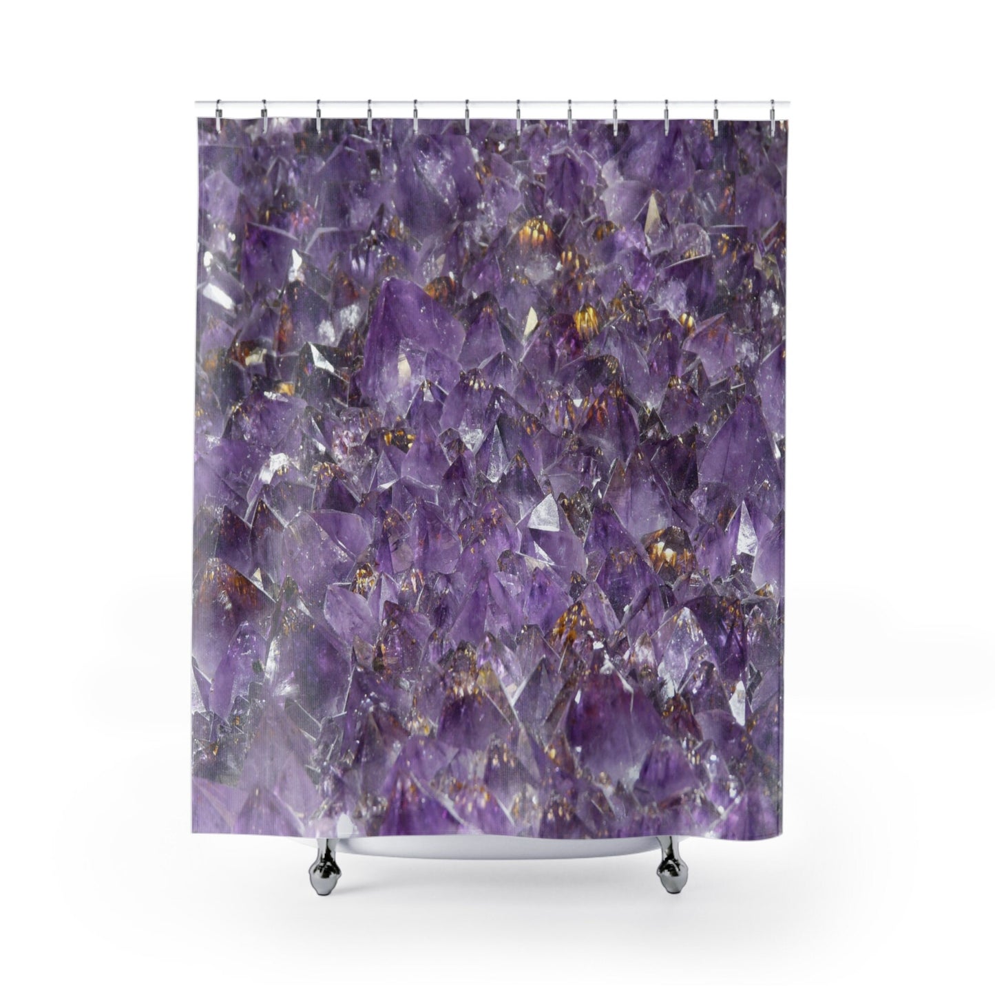 Amethyst Shower Curtain purple shower curtain amethyst decor crystal shower curtain spiritual shower curtain healing shower curtain crystals