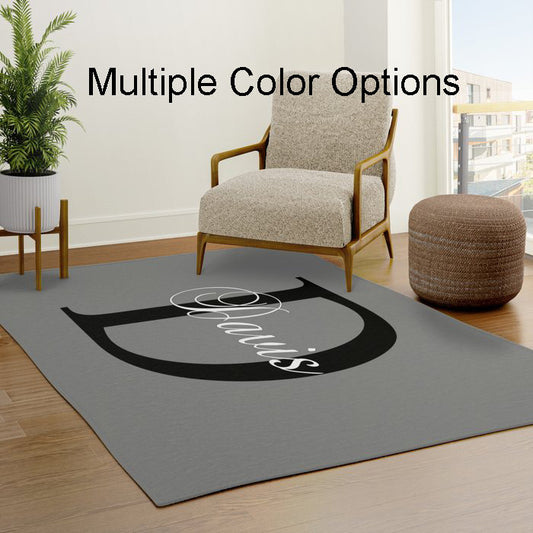 Custom Monogram Rug letter personalised rug name personalized floor matt customized rugs
