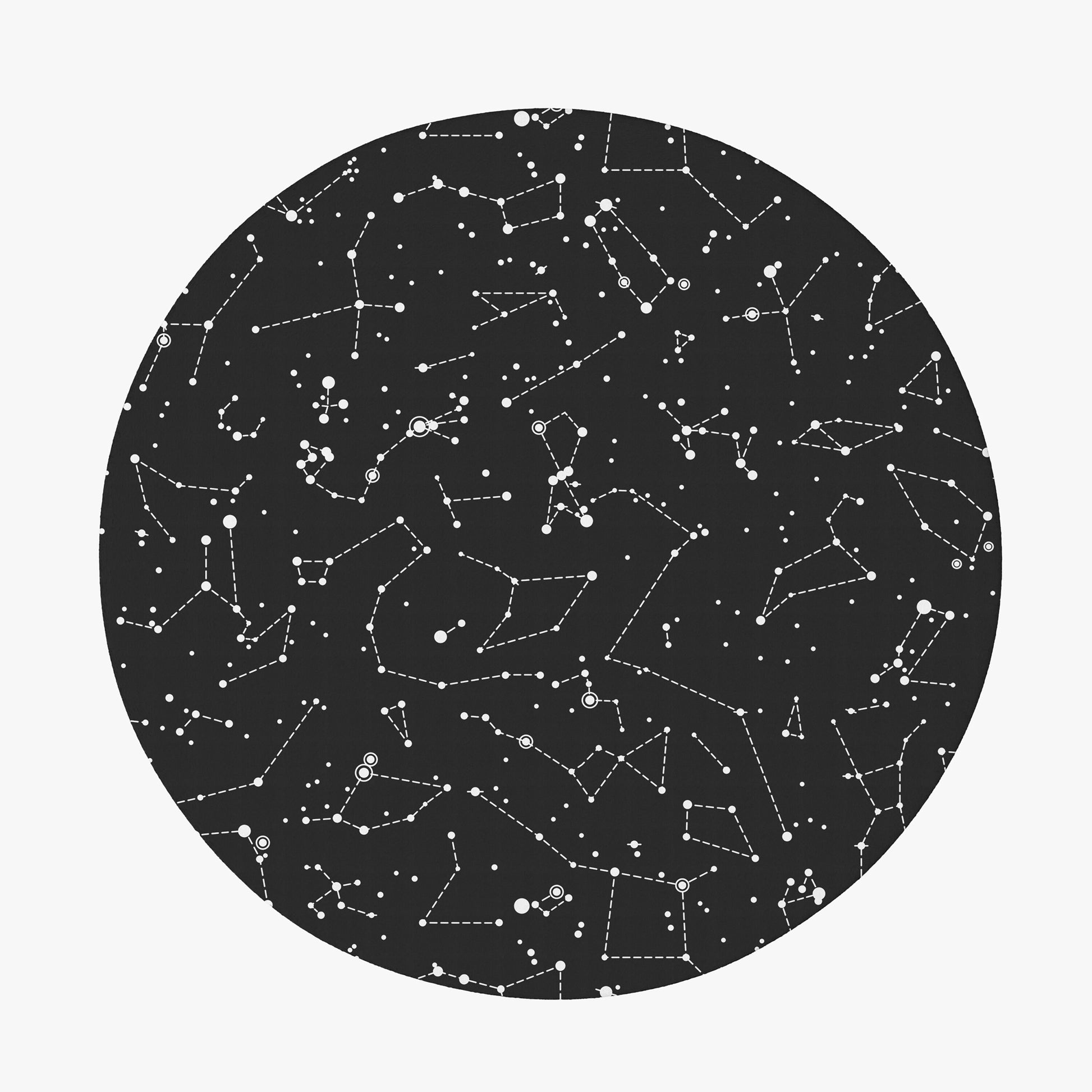 Star Constellations Round Rug 5ft space Rug kids Rug constellation Floor Rug black Rugs 5' childrens rugs space decor stars rug