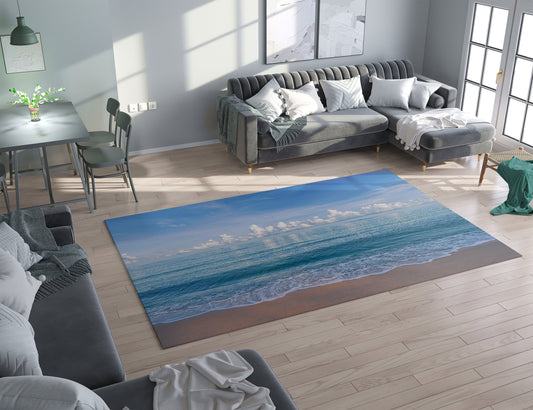 Ocean Rug Tropical beach rugs turquoise waters sand beachy decor coastal area rug large blue rugs