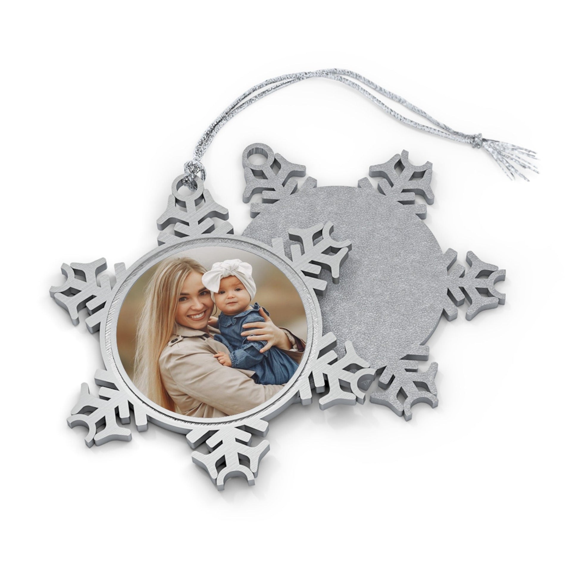 Custom image Snowflake Christmas Keepsake Ornament photo ornaments