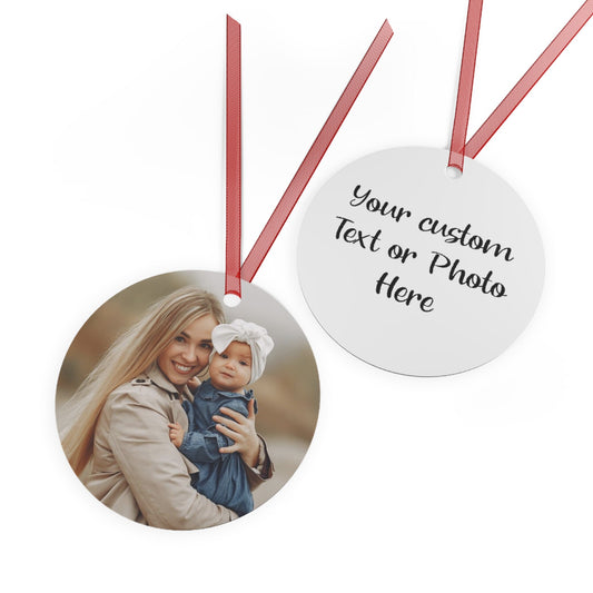 Custom image Metal Ornaments Christmas Keepsake Ornament photo ornaments