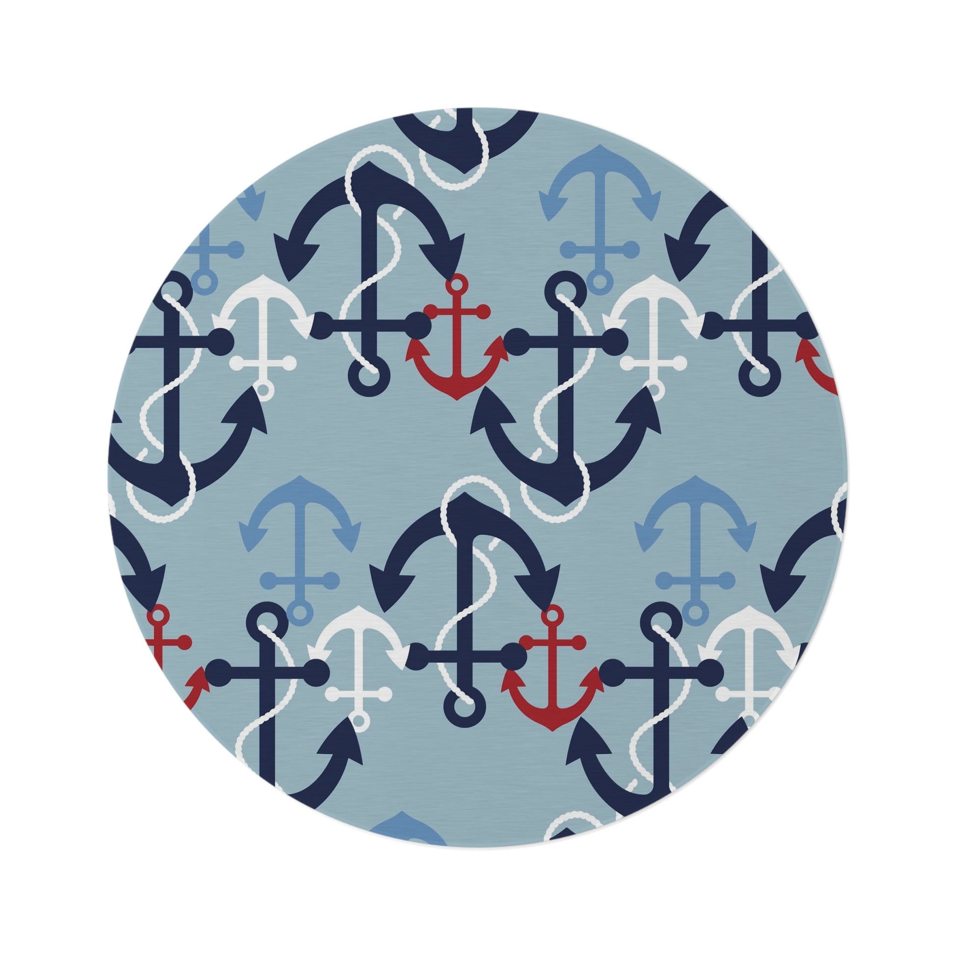 Anchors Rug baby blue navy red nautical rugs coastal