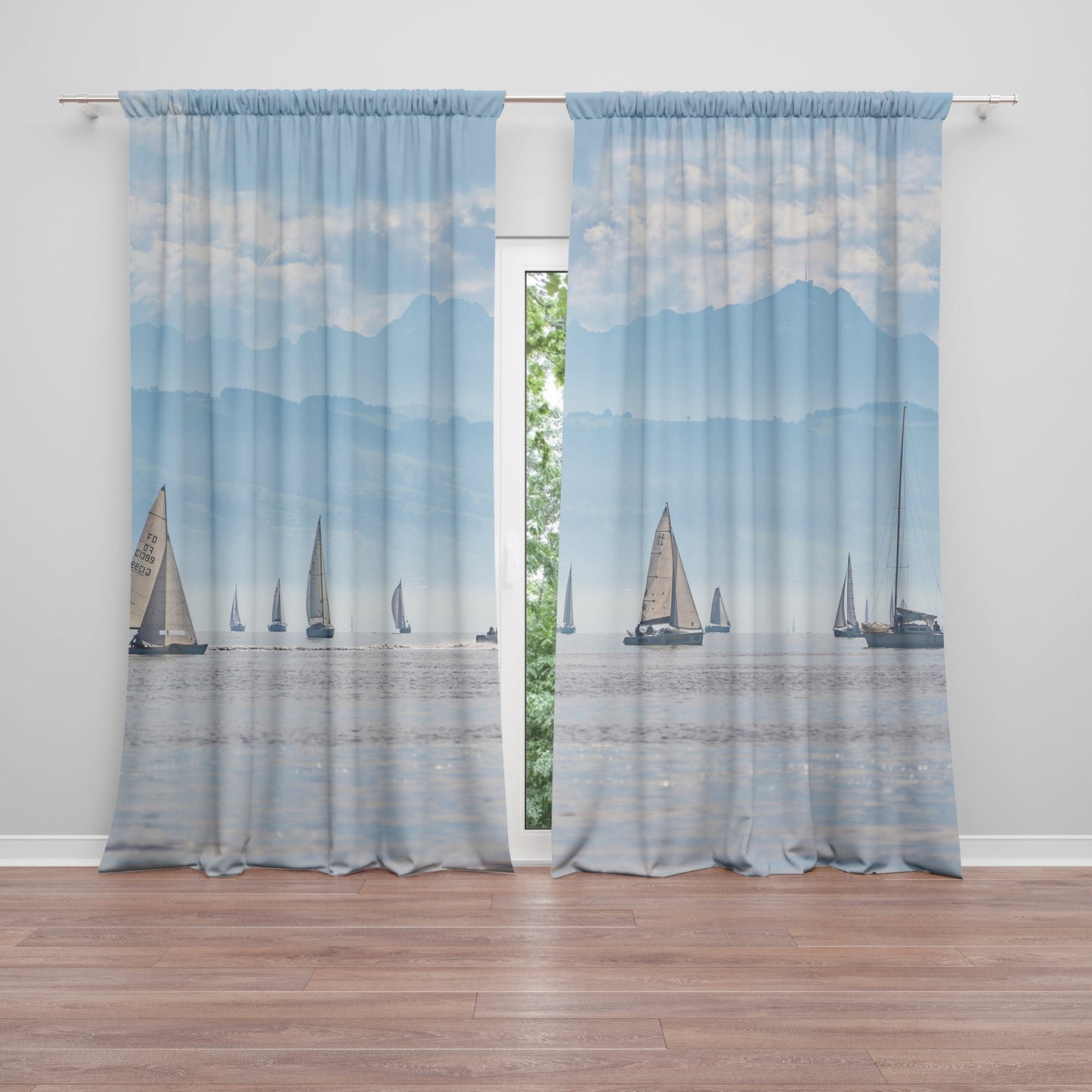 Coastal Nautical Window Curtains sailing boating curtain